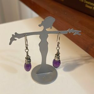 Sterling silver amethyst earrings
